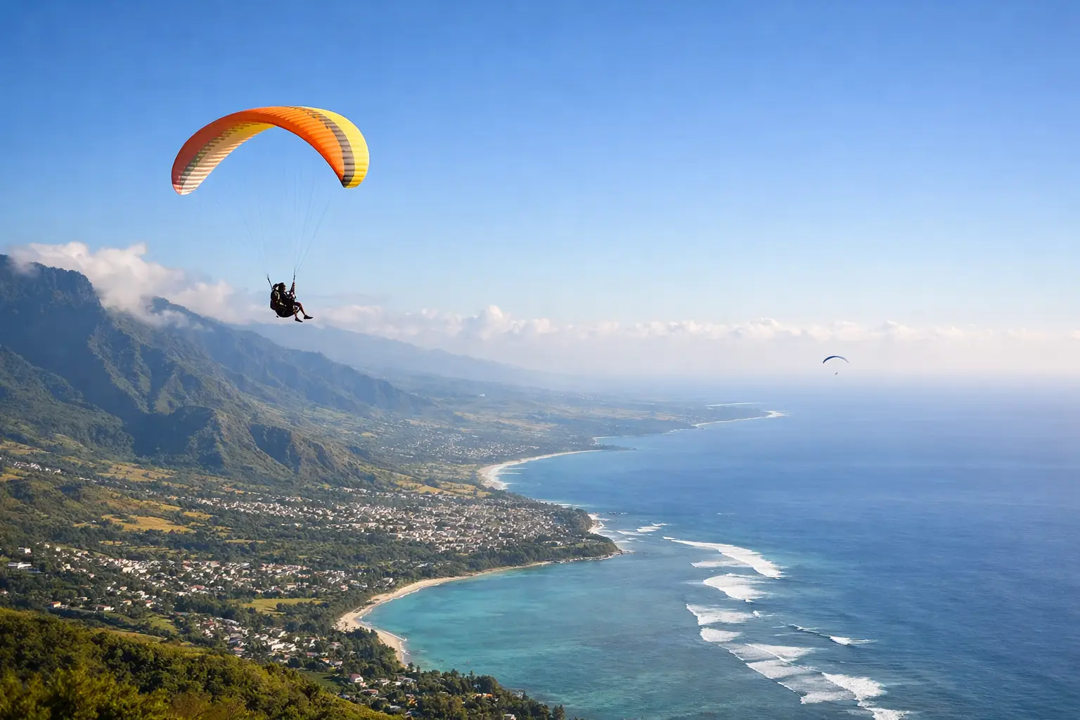 Meilleur moment pour parapente Réunion
