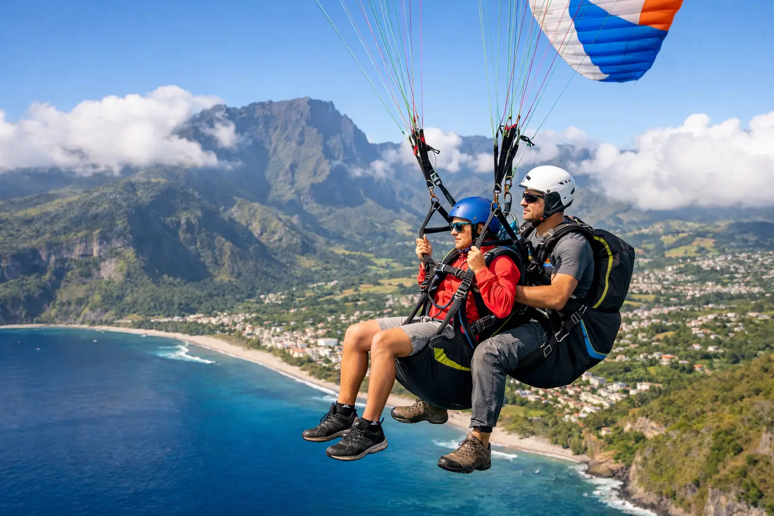 Sécurité parapente biplace à La Réunion