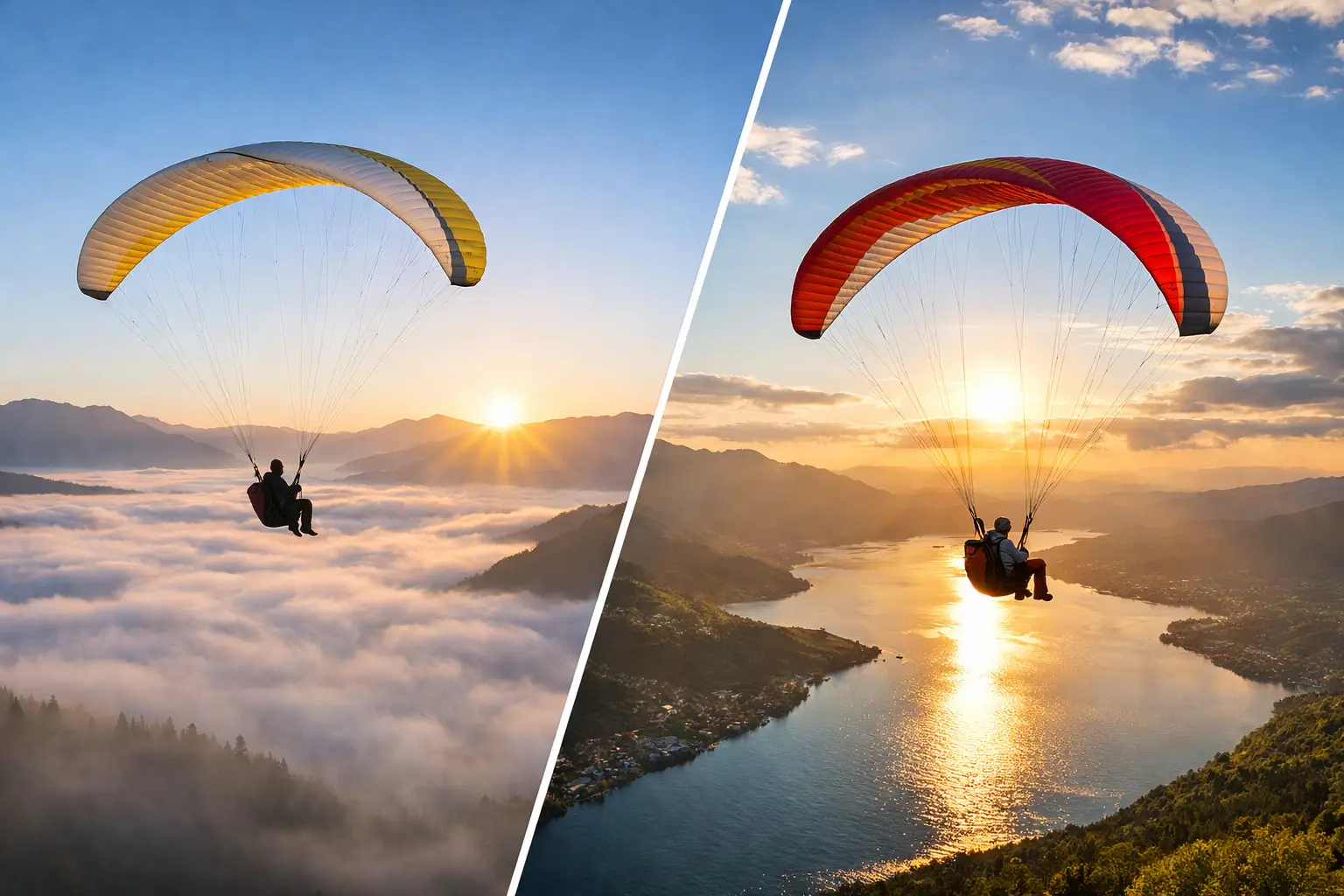 Vol matin ou après-midi en parapente ?