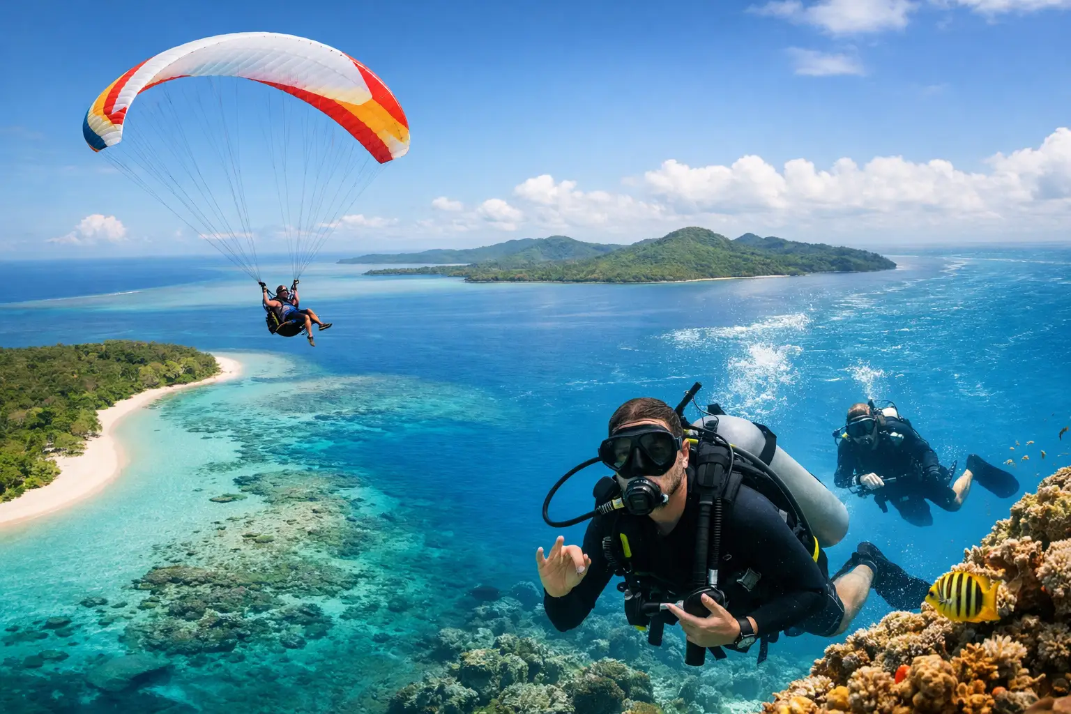 Parapente plongée lagon : que choisir ?