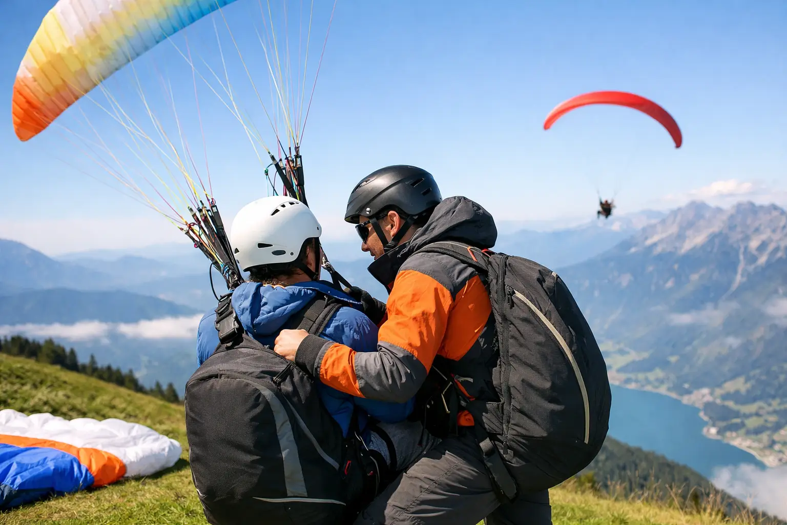 Précautions pour passagers débutants en parapente