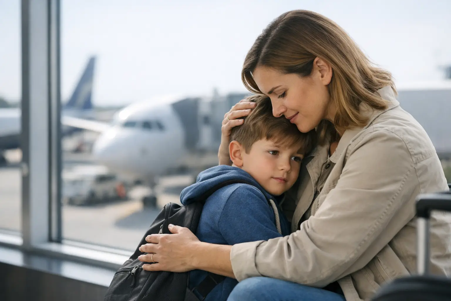 Comment rassurer un enfant avant son envol ?
