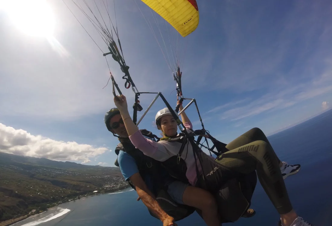 Seb faisant piloter son passager